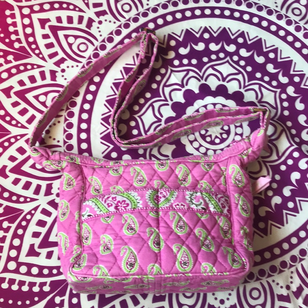 Vera Bradley Pink Paisley Quilted Crossbody Bag